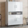 Armoire RUMA 4 Portes Blanc/blanc Brillant Top ventes 26