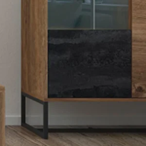 vente luxe pas cher Armoire DARKO 2 Portes Chêne Ribbec/noir Sans Led 12