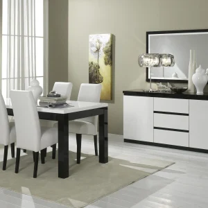 Miroir ROMEO 140 Cm Noir Laque/blanc Laque magasin pas cher 13
