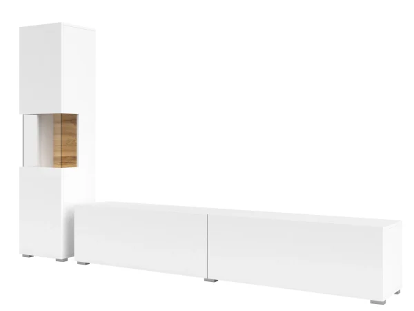 Mur Tv-hifi AVATAR 3 Portes Blanc Avec Led soldes ligne 4
