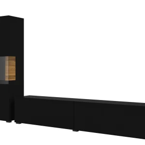 Service Clients Dédié Mur Tv-hifi AVATAR 3 Portes Noir Avec Led 13