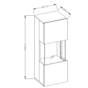 Officielle Armoire Murale AVATAR 1 Porte Chêne Artisan Avec Led 18