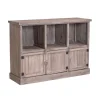 vente en ligne pas cher De gros ❤️ Buffet Bas Héritage Pin Vieilli 3 Cases 3 Portes L119 X P39 X H80cm 😀 14