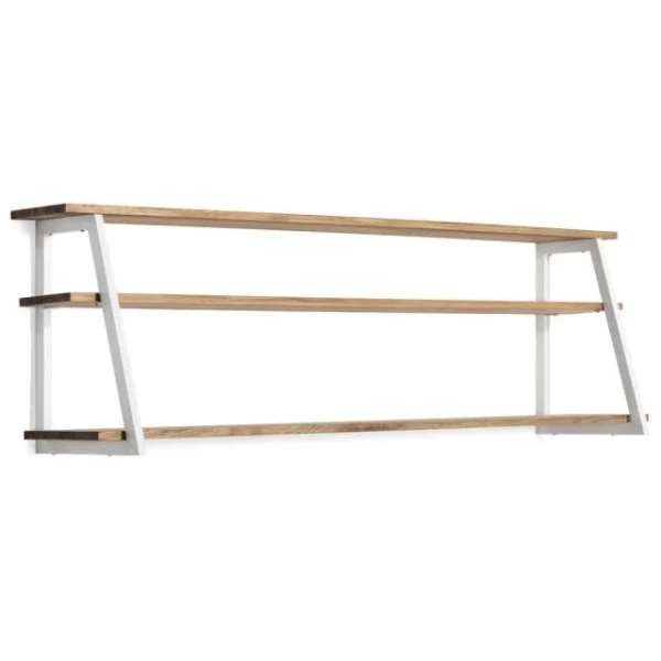 Meilleur prix ✨ Étagère Polygonal Ascendant 100x35x47cm Blanc – 2 Supports Industriel 👍 Achat 1