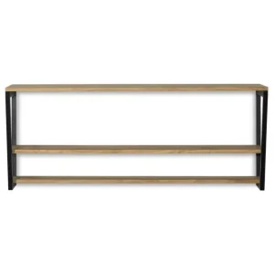 économies garanties Meilleur prix 🧨 Étagère Polygonal Descendant 120x35x47cm Noir 2 Supports – Industriel 🤩 10