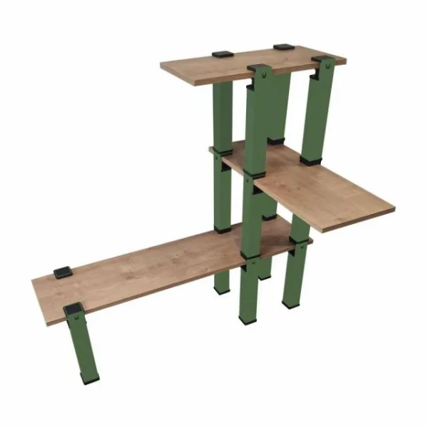 Bon marché ⭐ Kit Etagère Modulable – 3 Plateaux 14 Pieds Verts ⌛ soldes ligne 1